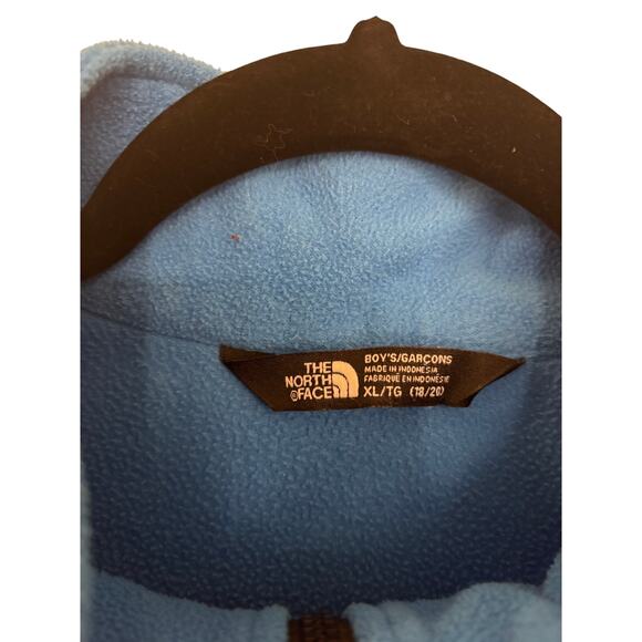 The North Face Fleece Jacket Boys XL Blue Full Zip Mock Neck Lightweight - Picture 3 of 7